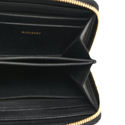 Burberry E-Canvas Vintage Check Mini Zip Around Wallet Birch Black 5 of 6