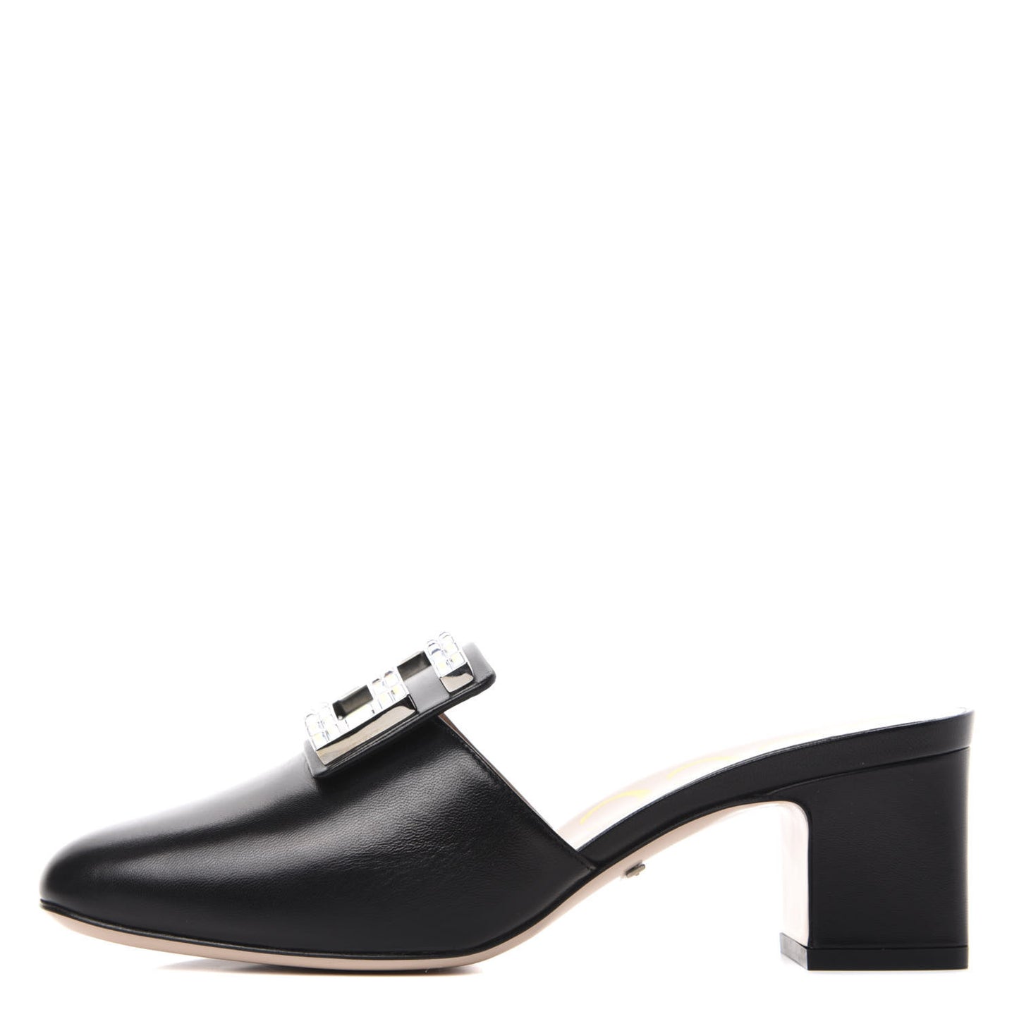 Malaga Kid Crystal Square G Madelyn Mules 36 Black