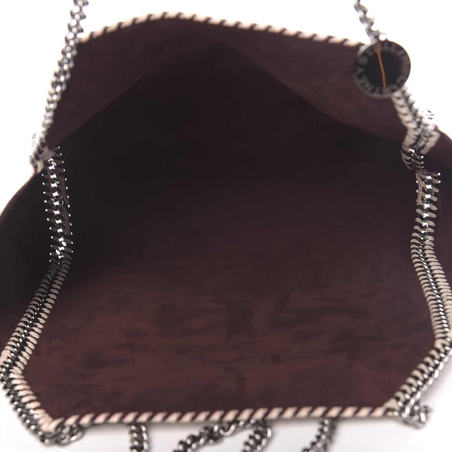 Iridescent Shaggy Deer Falabella Reversible Tote White