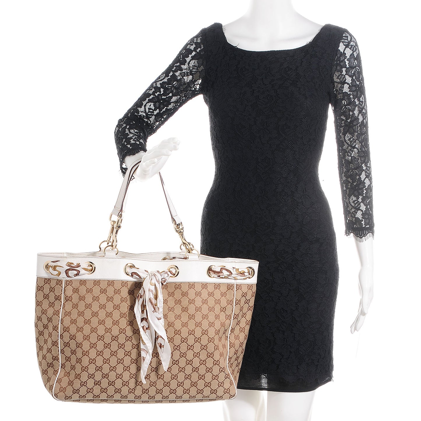 Monogram Large Positano Tote Off White
