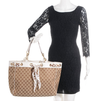 Gucci Monogram Large Positano Tote Off White 2 of 7