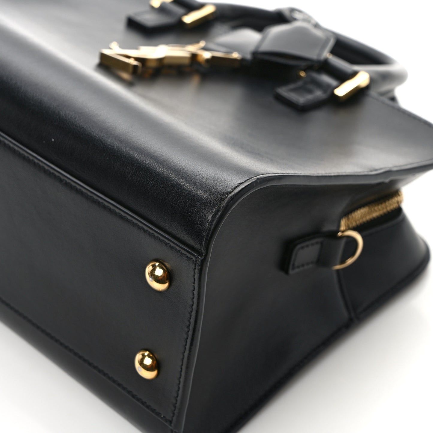 SAINT LAURENT Calfskin Monogram Baby Cabas Black