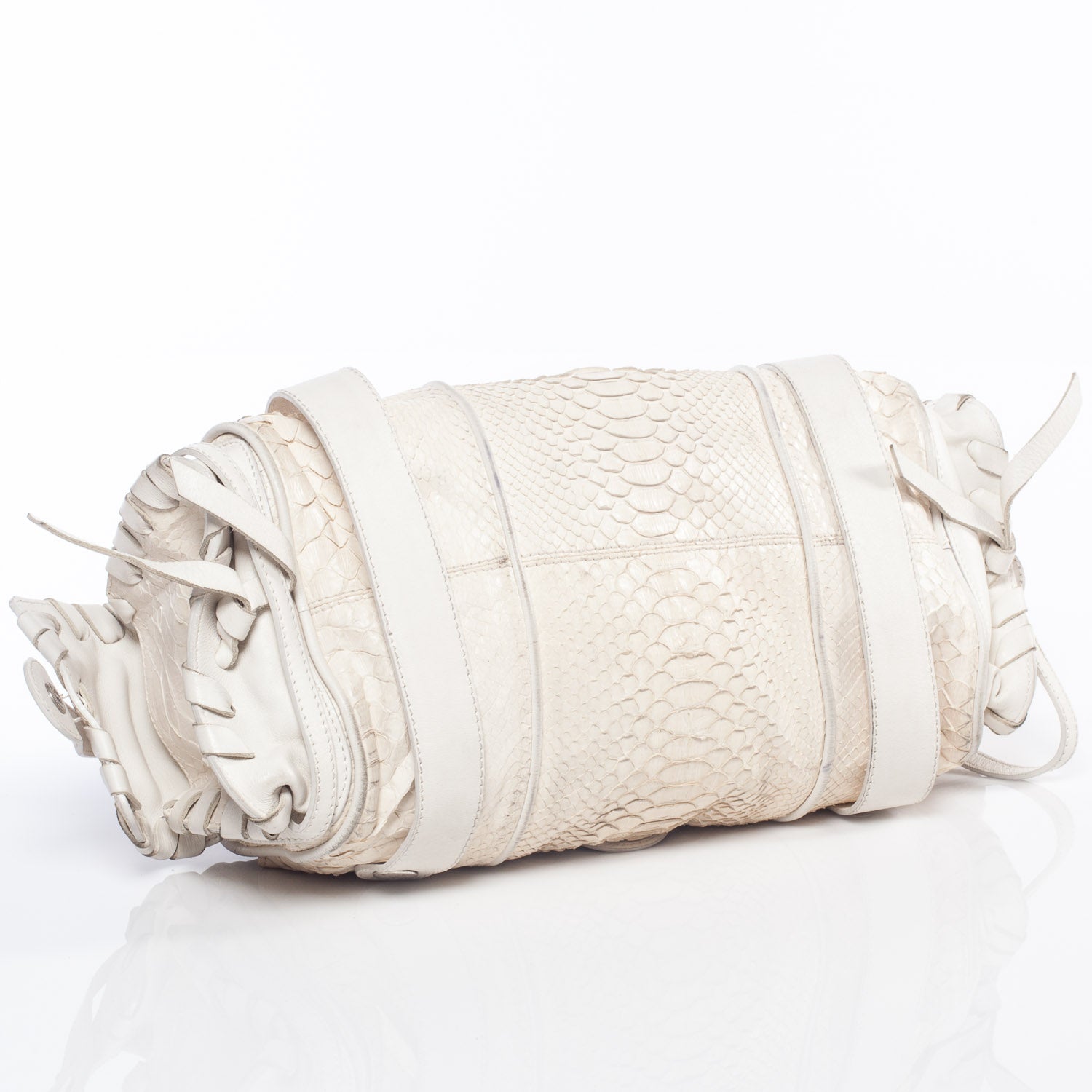 Chloe Python Silverado Shoulder Bag White 6 of 10