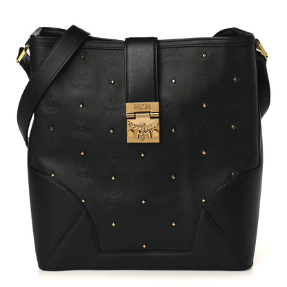 MCM Coated Canvas Claudia Studs Crossbody Bag Black 1 of 8
