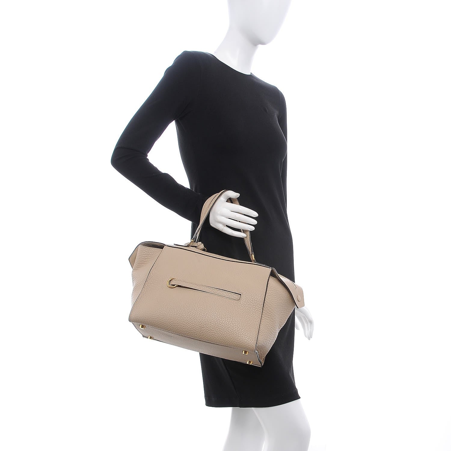 Celine Bullhide Calfskin Small Ring Bag Dune 2 of 9