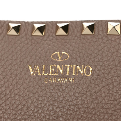 Valentino Garavani Grained Calfskin Rockstud Shoulder Tote Poudre 6 of 11