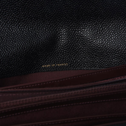 Chanel Caviar Quilted Large Gusset Flap Wallet Black 8 of 11