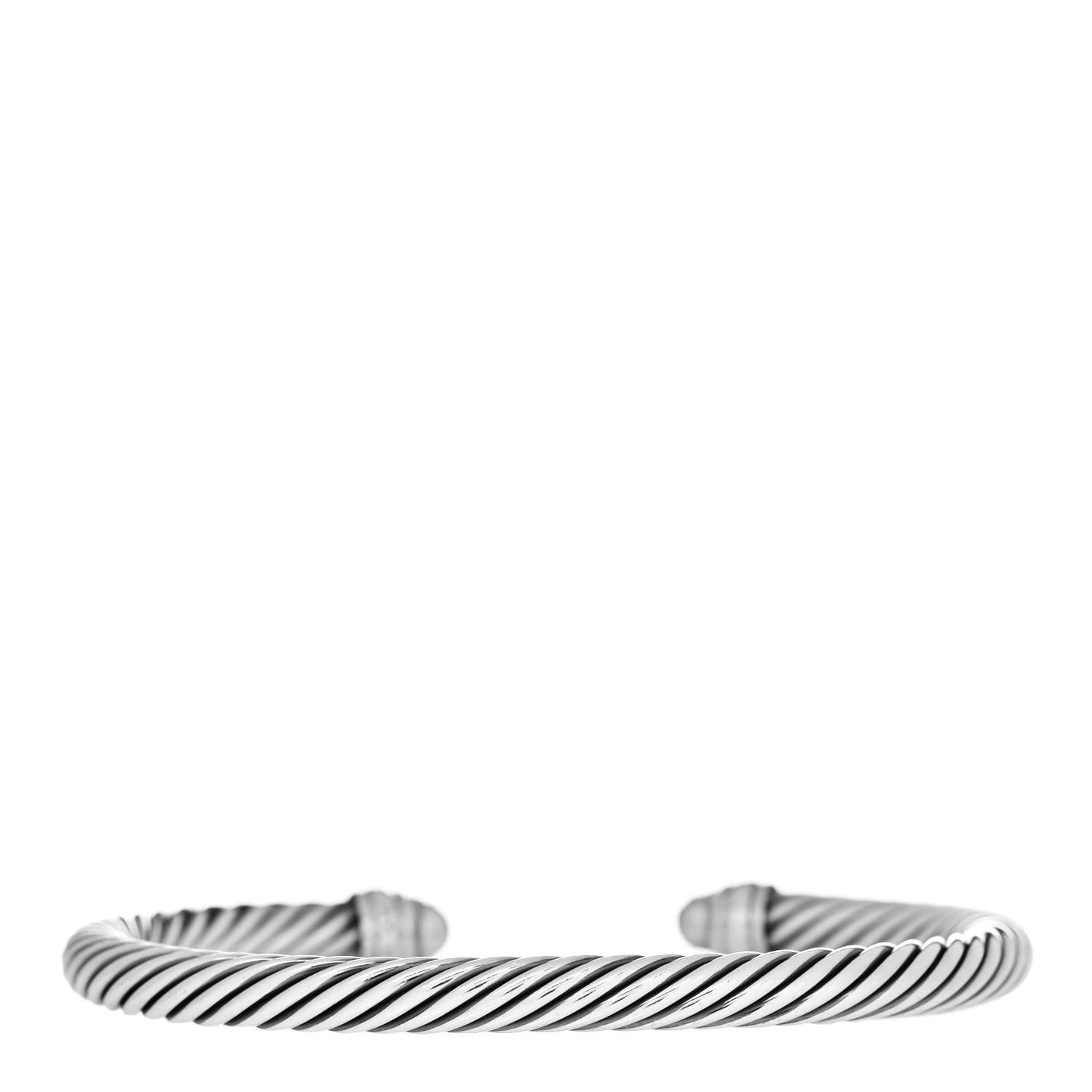 Sterling Silver Pave Diamond 5mm Cable Classics Bracelet