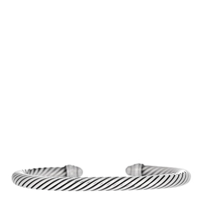 David Yurman Sterling Silver Pave Diamond 5mm Cable Classics Bracelet 2 of 4