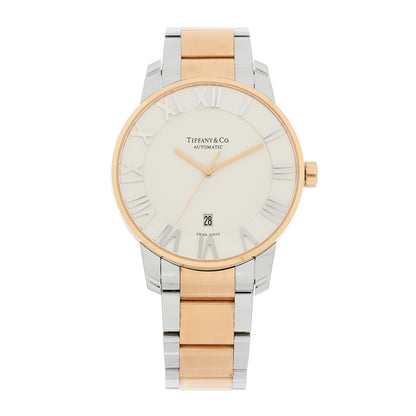 Tiffany Stainless Steel 18K Rose Gold 42mm Atlas Automatic Watch 1 of 5