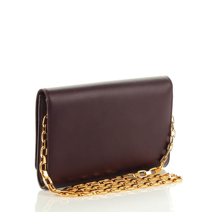 Louis Vuitton Calfskin Chain Louise GM Amarante 3 of 7