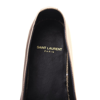 Saint Laurent Metallic Lambskin Monogram Espadrilles 36 Blush 6 of 9
