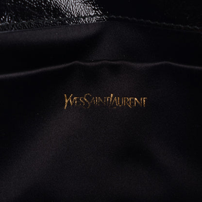 Saint Laurent Patent Monogram Large Belle De Jour Clutch Black 6 of 7