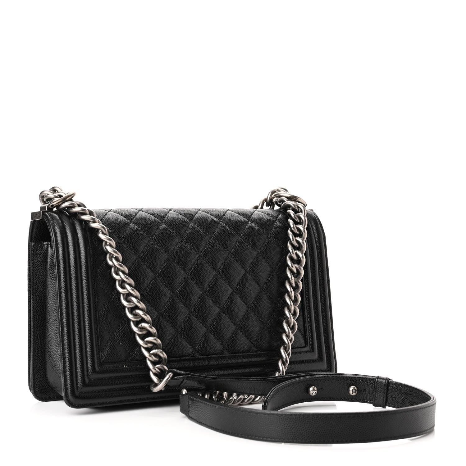 Chanel Caviar Quilted Medium Boy Flap Black 3 of 12