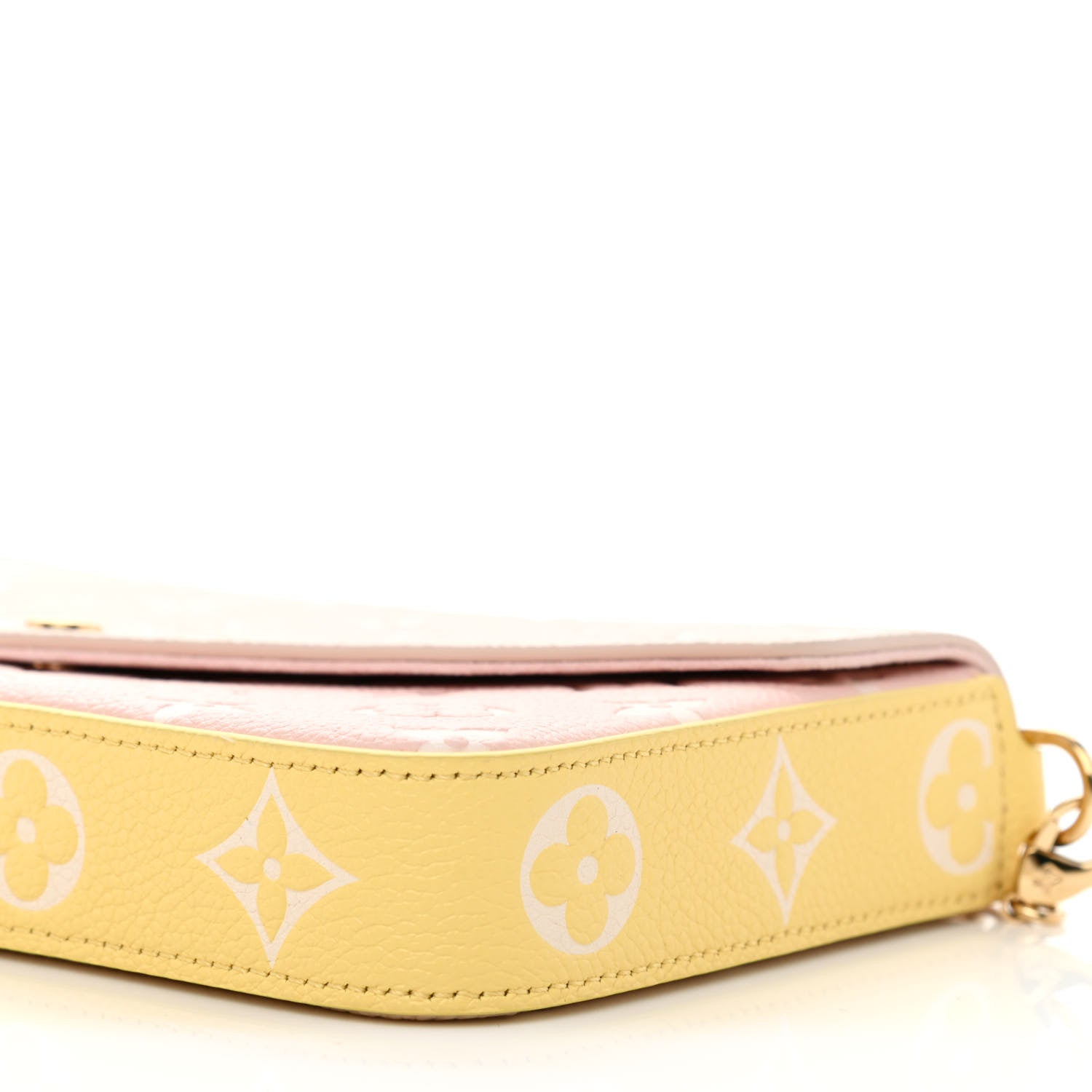 Louis Vuitton Empreinte Spring in the City Felicie Pochette Chain Wallet Pink Beige Yellow 10 of 10