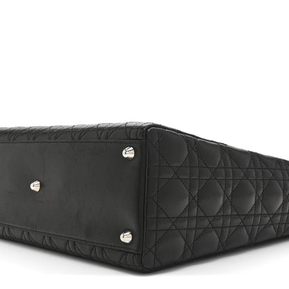 Christian Dior Lambskin Cannage Large Lady Dior Black 10 of 10