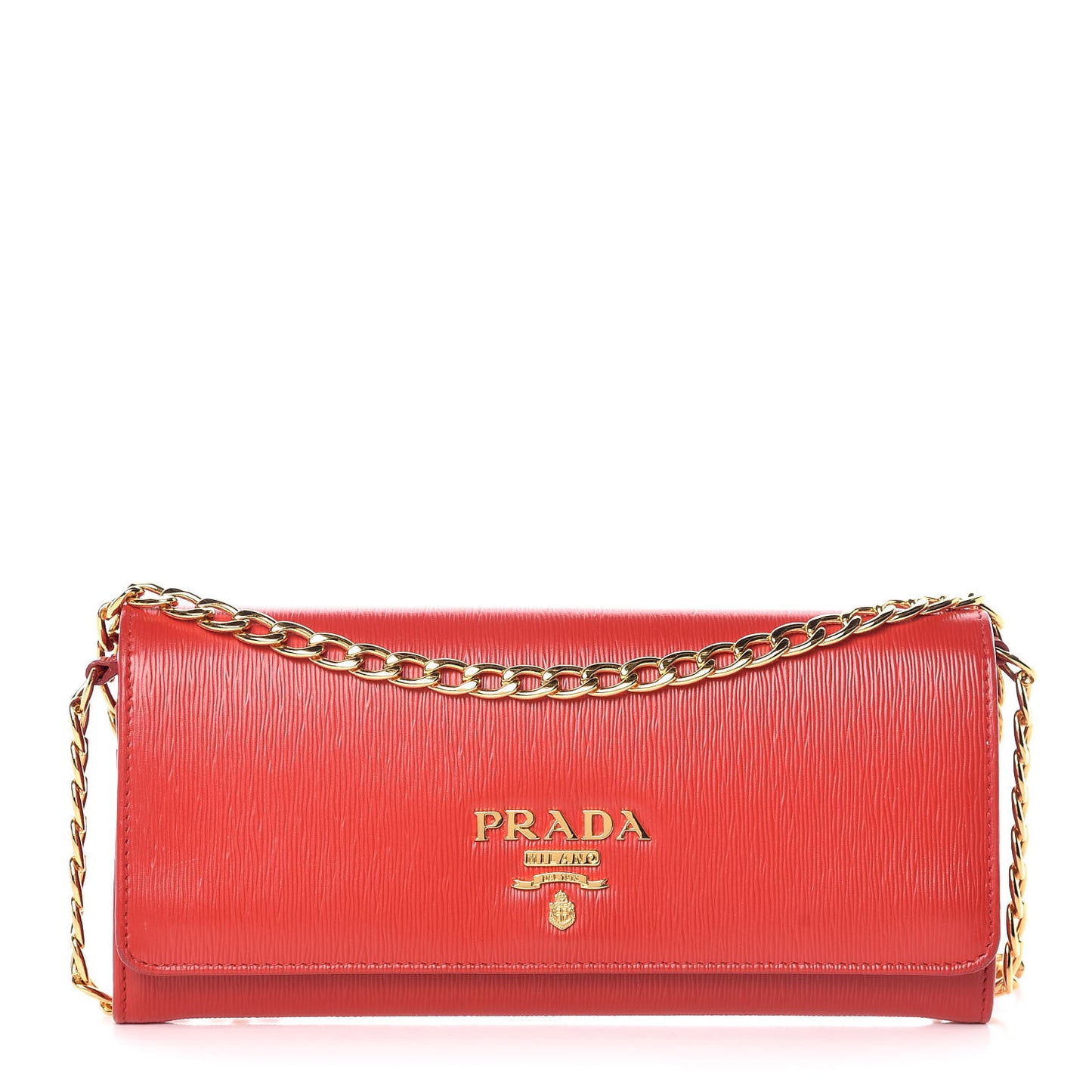 Vitello Move Metal Oro Chain Wallet Lacca