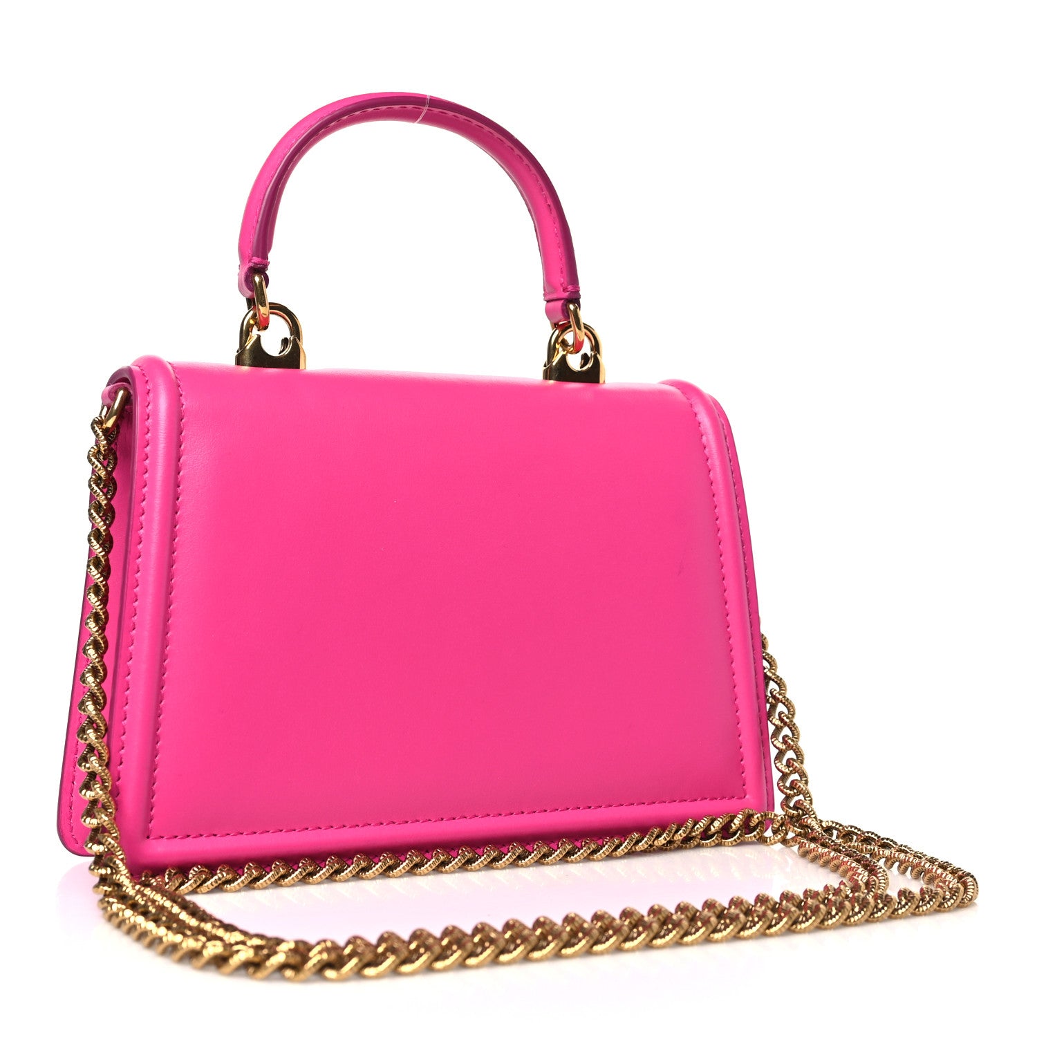 Dolce & Gabbana Smooth Calfskin Small Devotion Envelope Top Handle Bag Pink 3 of 9