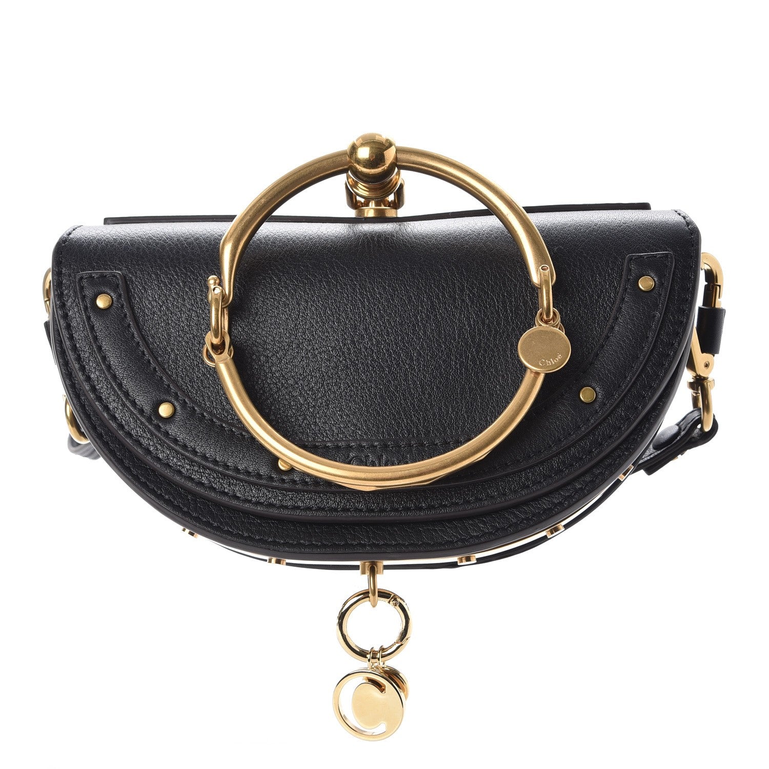 Chloe Calfskin Small Nile Bracelet Minaudiere Bag Black 1 of 9