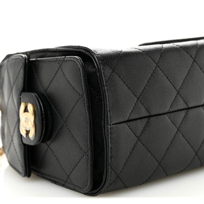 Chanel Caviar Quilted Mini Chanel 25 Handbag Black 9 of 11