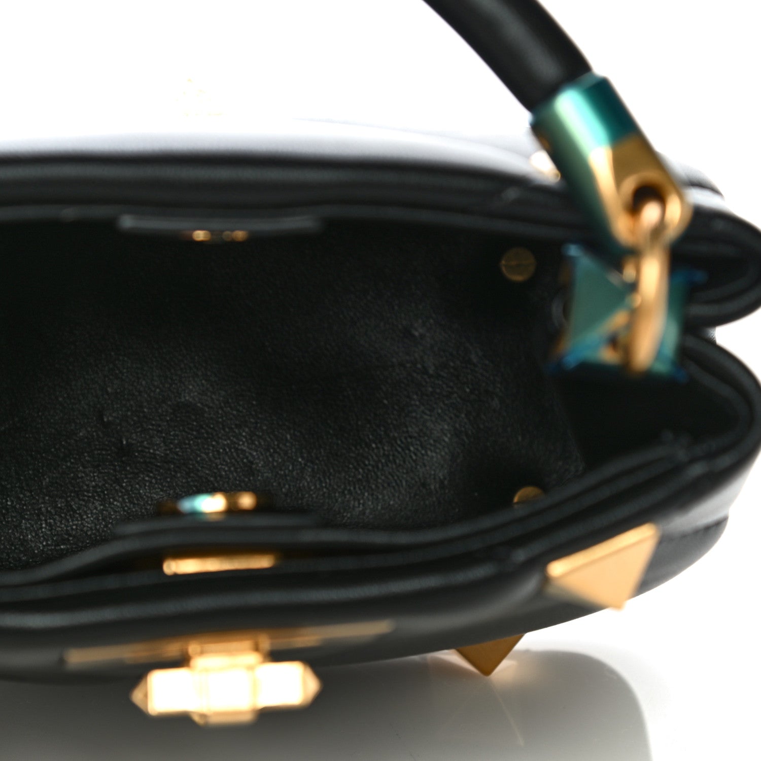 Valentino Garavani Nappa Mini Roman Stud The Handle Bag Black 5 of 9