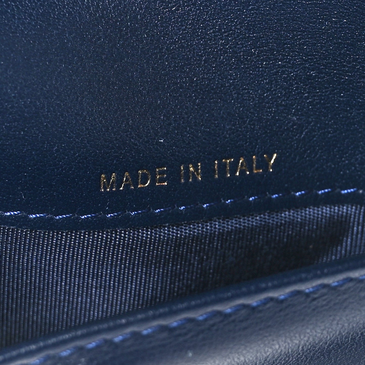 Caviar Quilted Medium Boy Flap Wallet Navy Blue