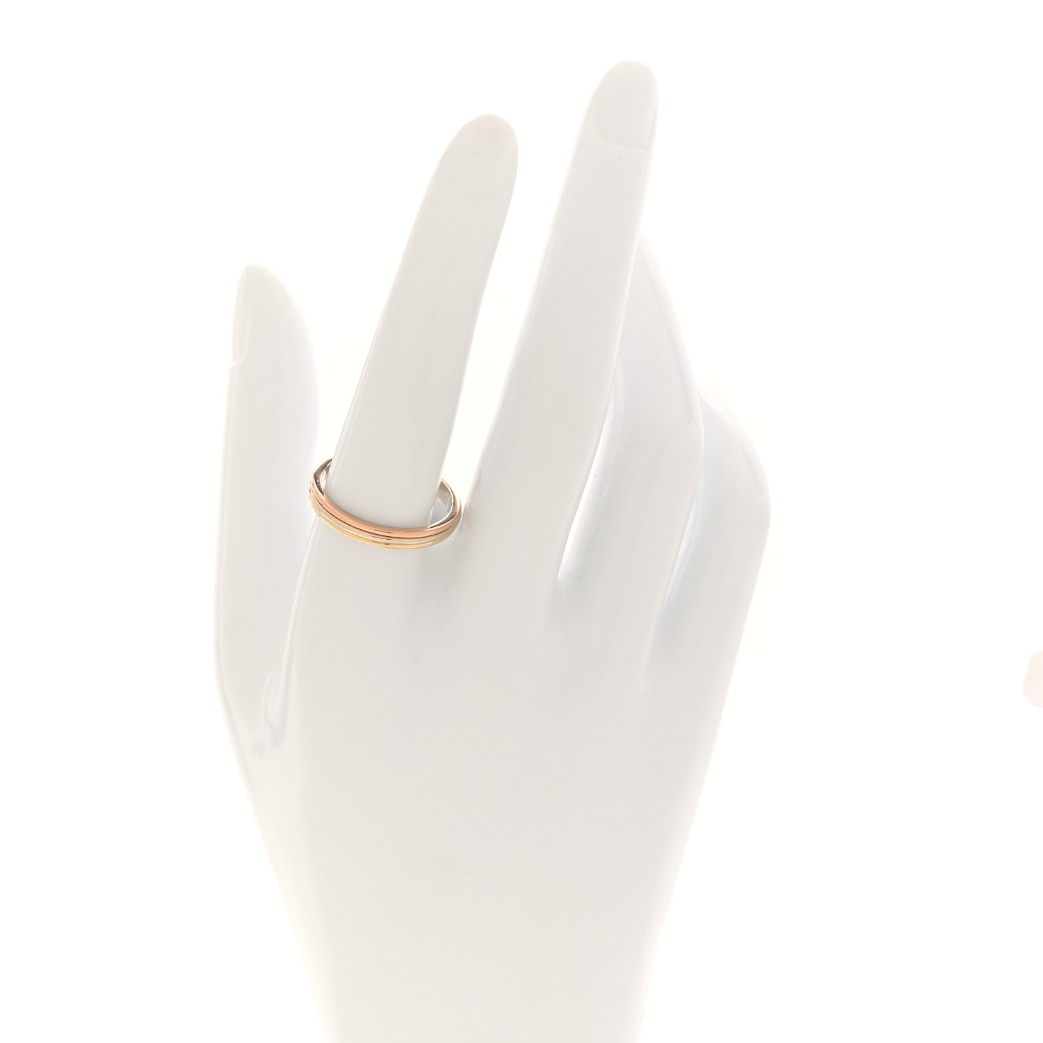 Cartier 18K Pink White Yellow Gold 2.5mm Vendome Louis Cartier Wedding Band Ring 59 8.75 2 of 4