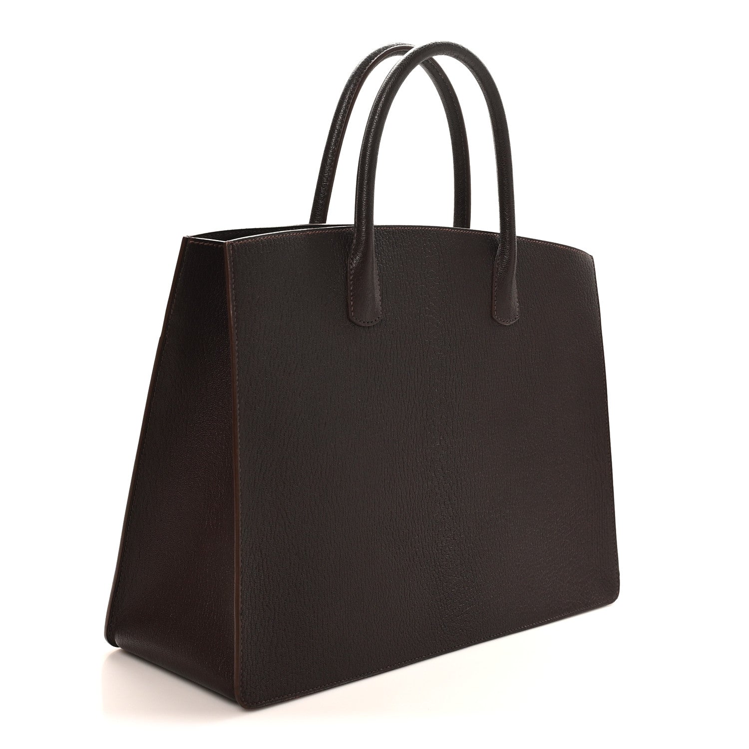 Hermes Chevre de Coromandel White Bus 40 Cocoan 3 of 9