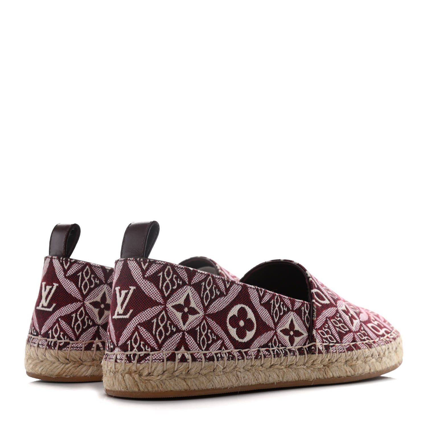Louis Vuitton Jacquard Since 1854 Starboard Espadrille Flats 37 Bordeaux 4 of 10