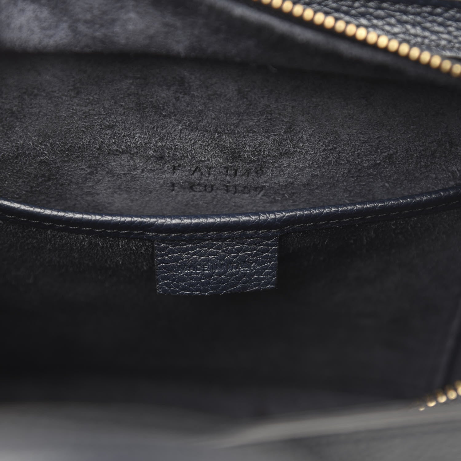 Celine Drummed Calfskin Nano Luggage Navy Blue 7 of 10