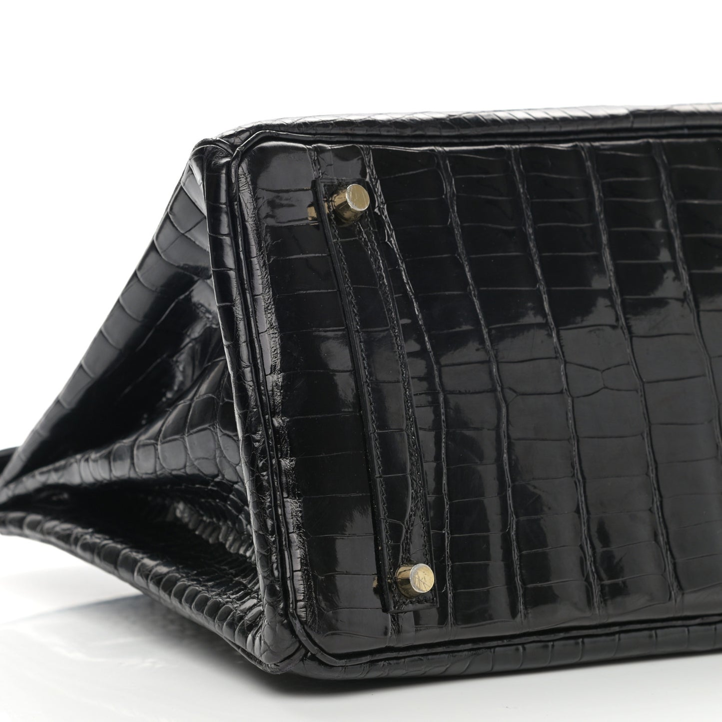 Shiny Porosus Crocodile Birkin 35 Black