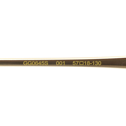 Gucci Metal Oversized Round Frame Sunglasses GG0645S Gold Grey 6 of 7
