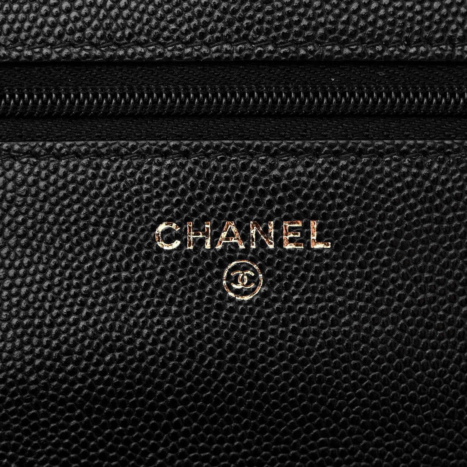 Chanel Caviar Quilted Perforated Metal CC Wallet On Chain WOC Black 6 of 12