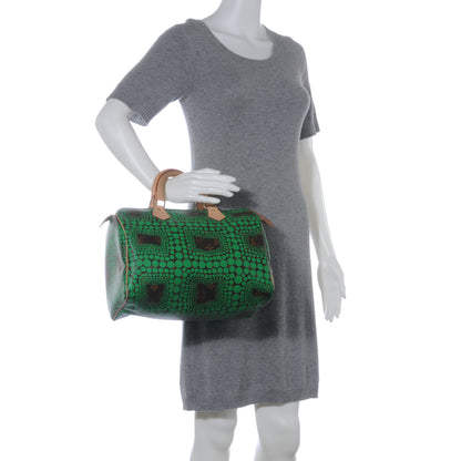 Louis Vuitton Monogram Kusama Town Speedy 30 Green 2 of 7