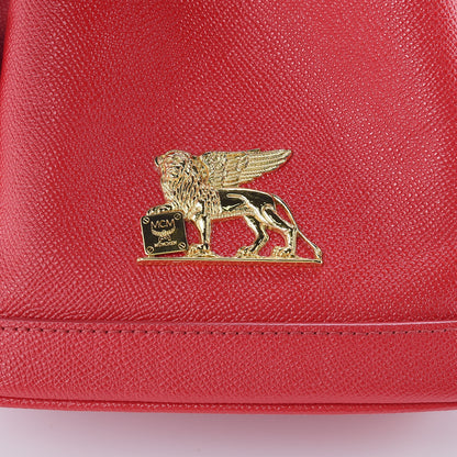 MCM Saffiano Mini RGB Drawstring Crossbody Red 9 of 10