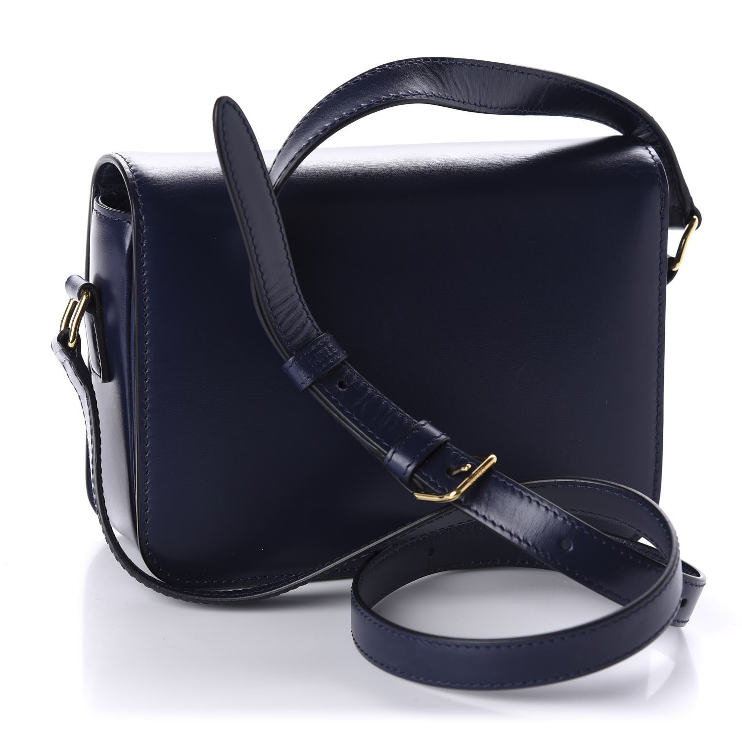 Celine Shiny Calfskin Teen Triomphe Dark Blue 3 of 11