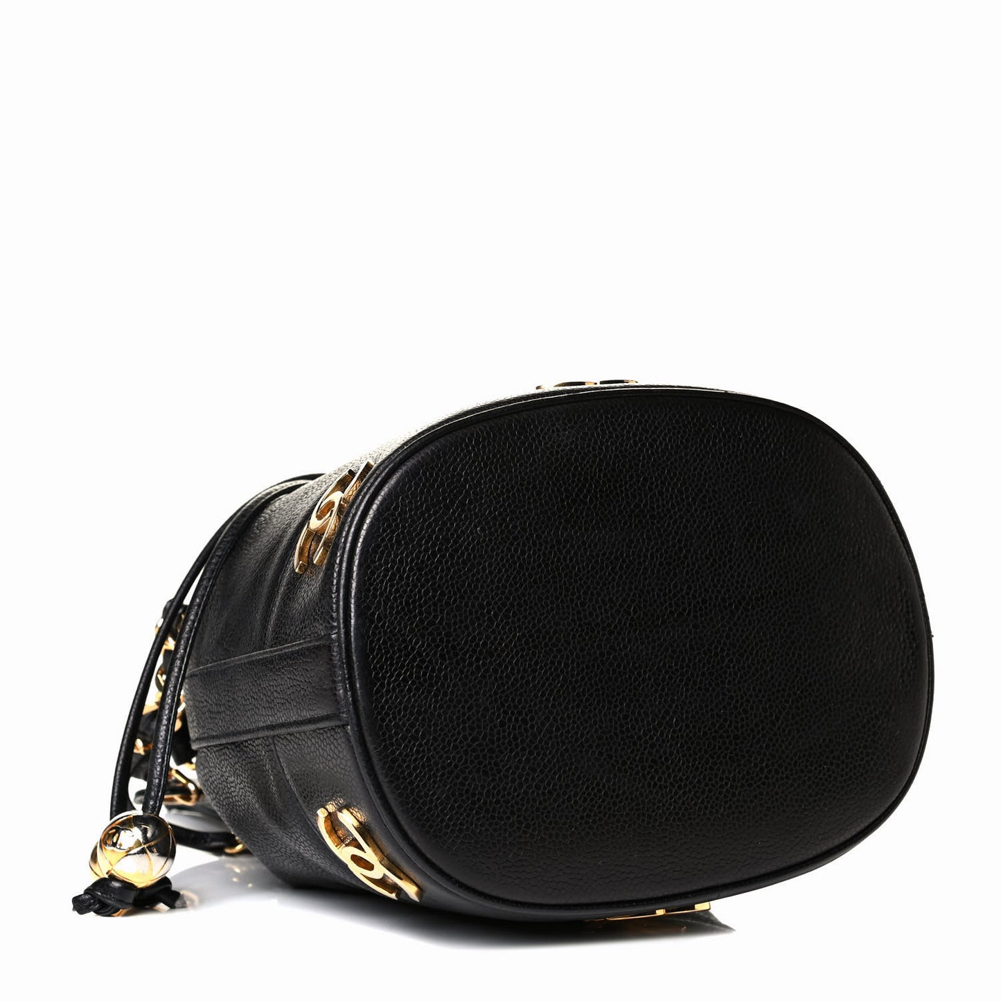 Caviar CC Drawstring Shoulder Bag Black