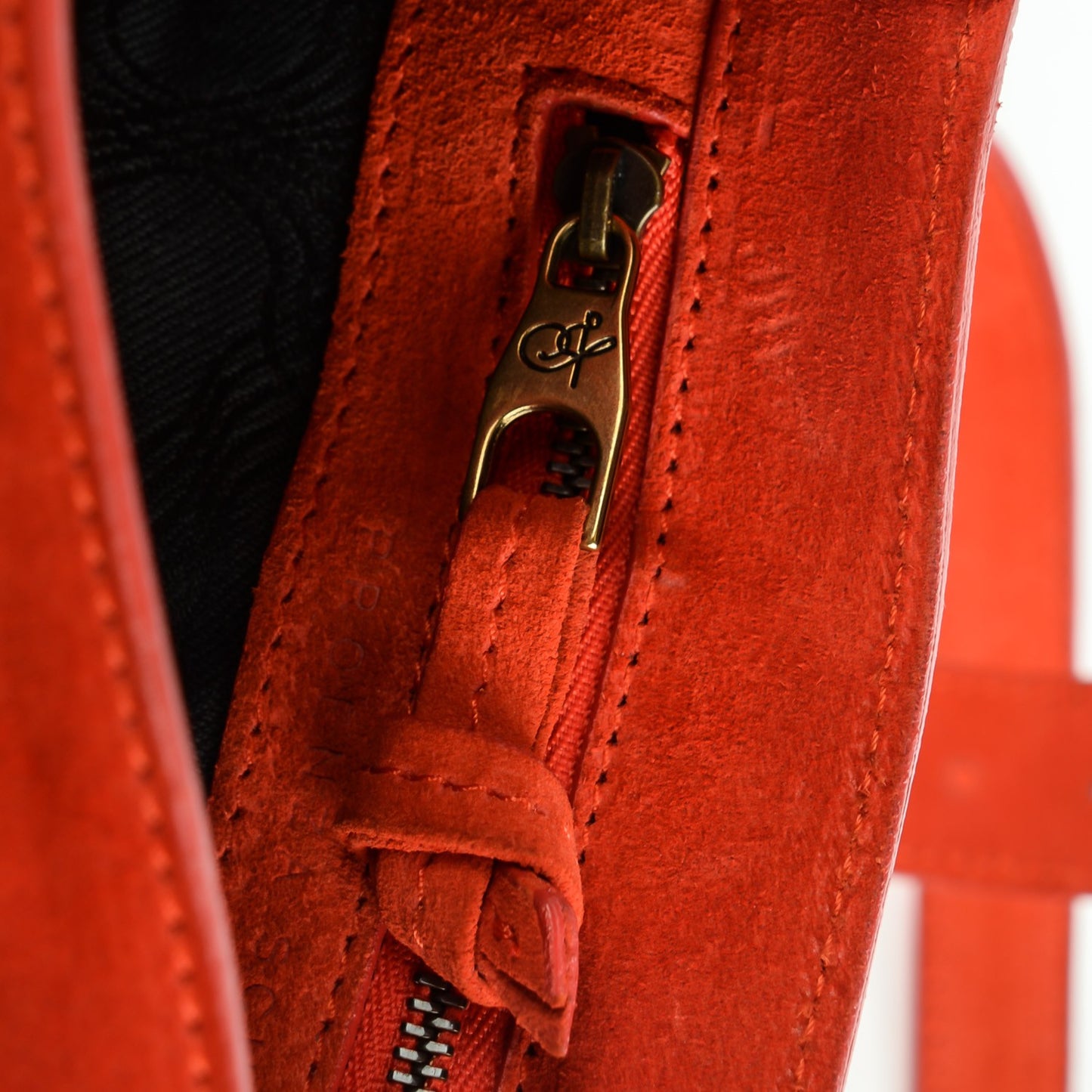 Suede PS1 Mini Pouch Messenger Bag Orange