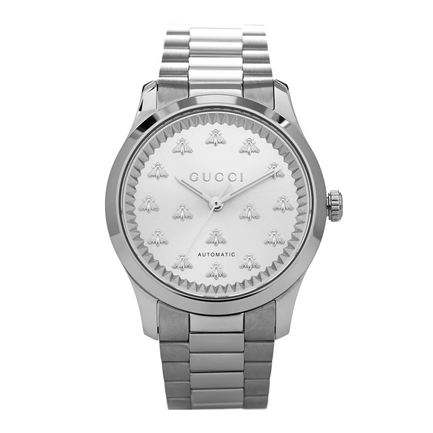 Gucci Stainless Steel 38mm G-Timeless Bee Automatic Watch 1 of 4