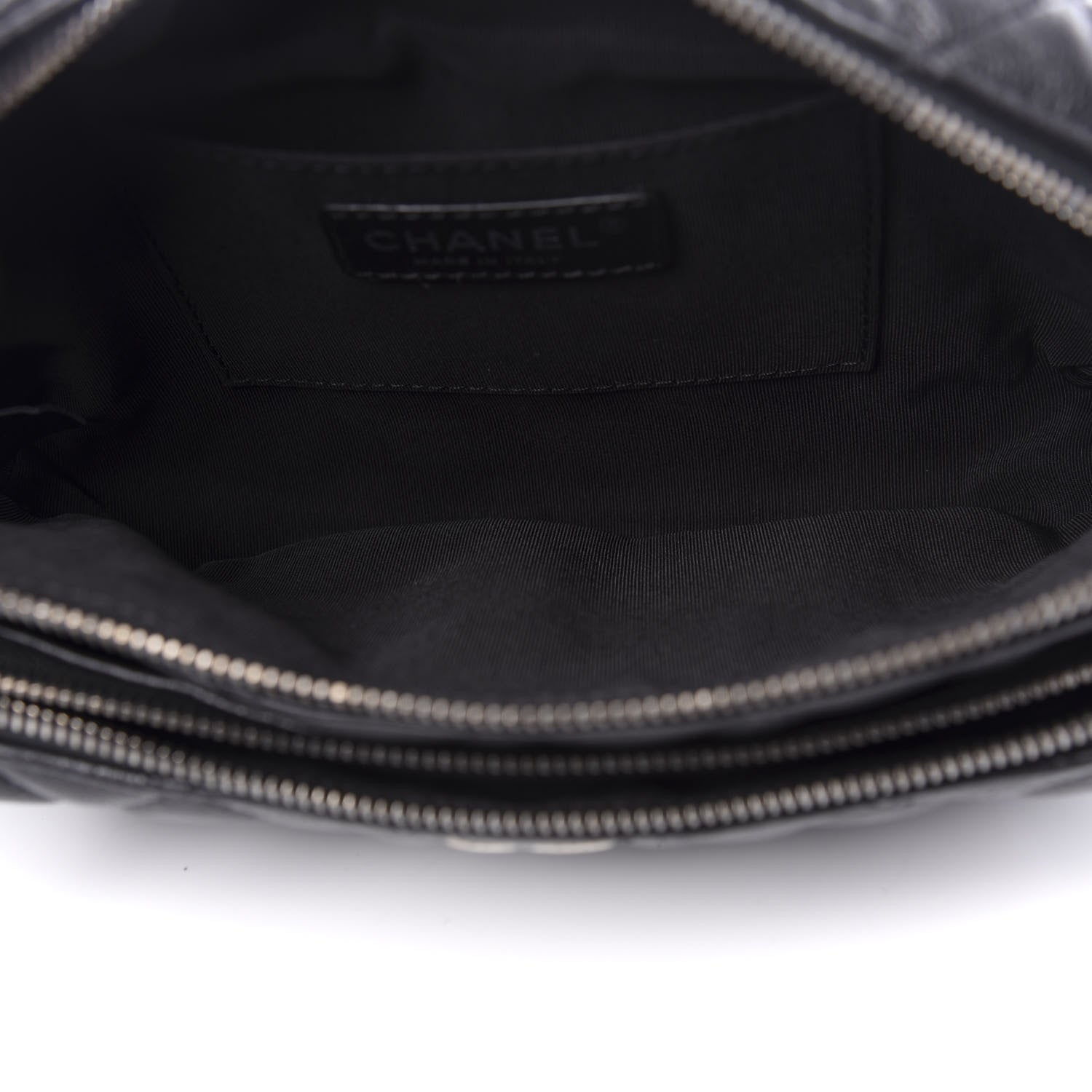 Chanel Calfskin Quilted Waist Bag Black 5 of 9