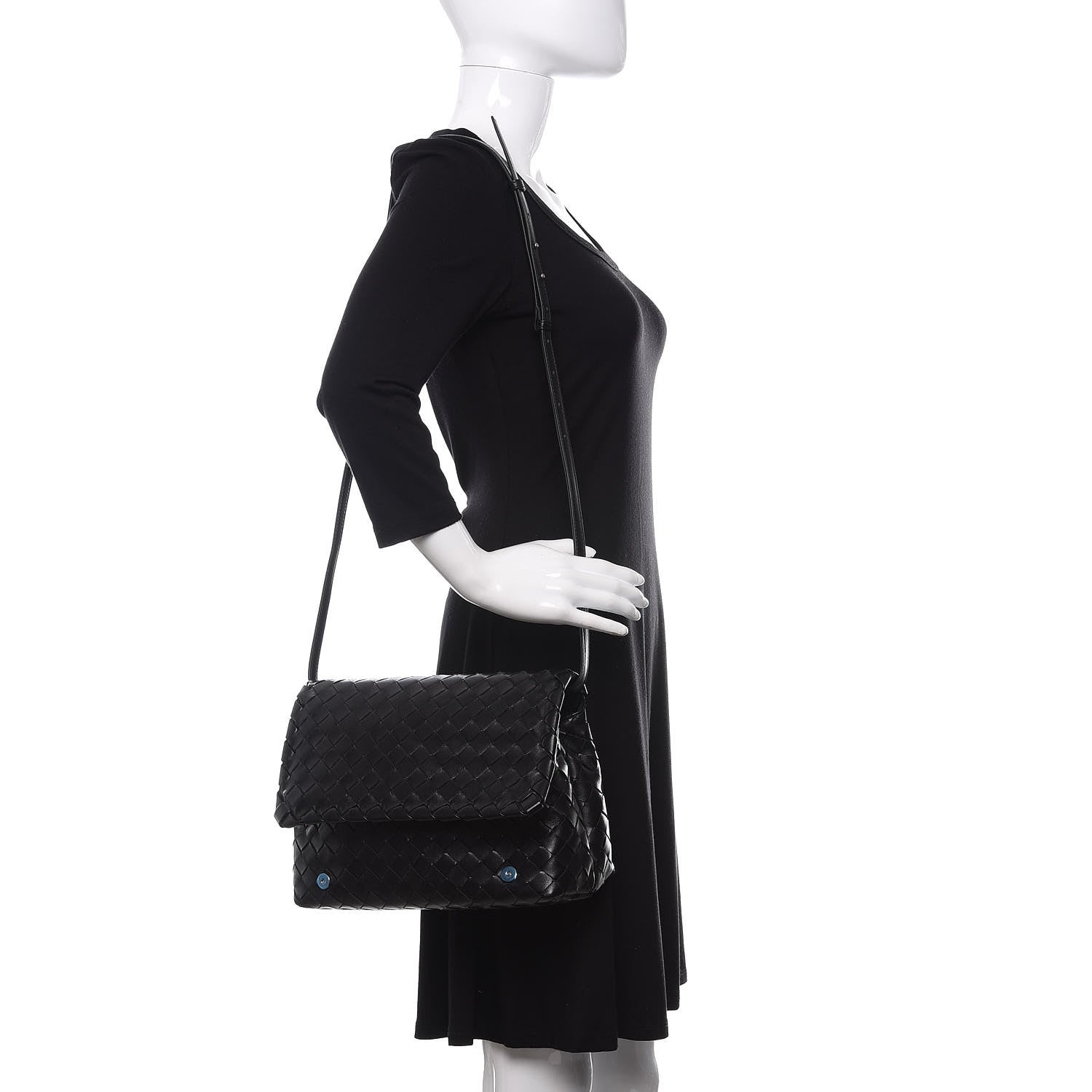Bottega Veneta Nappa Intrecciato Crossbody Black 2 of 9