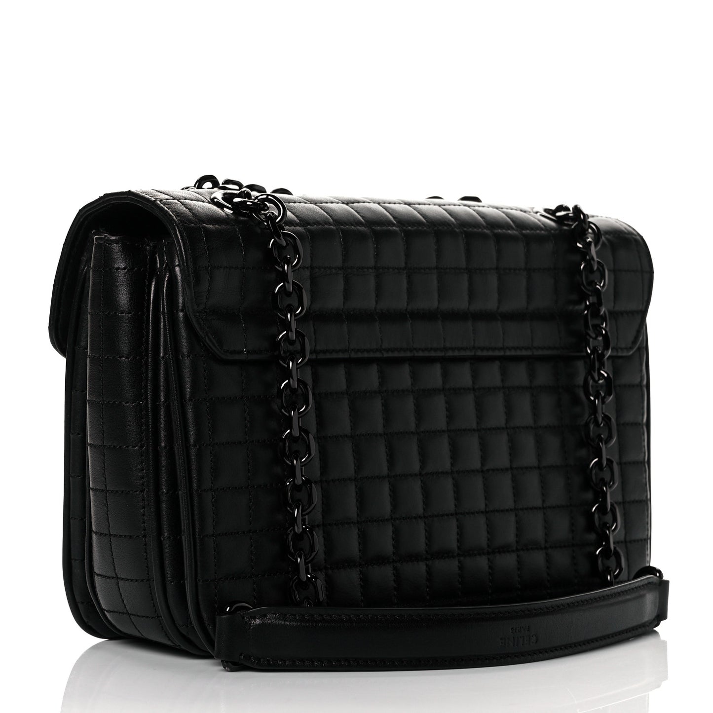 Calfskin Quilted Medium C Bag Black