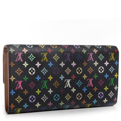 Louis Vuitton Monogram Multicolor Sarah Wallet Black 3 of 7