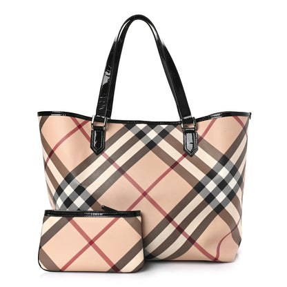 Burberry Supernova Check Large Nickie Tote Black 1 of 9