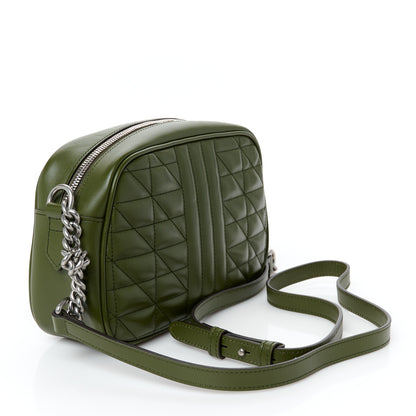 Gucci Calfskin Matelasse Aria Small GG Marmont Chain Shoulder Bag Military Wood 3 of 11