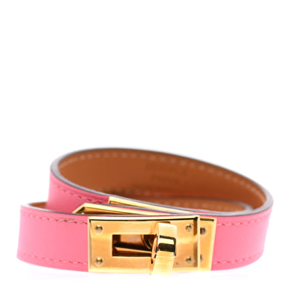 Hermes Swift Kelly Double Tour Bracelet S Rose Azalee 1 of 4