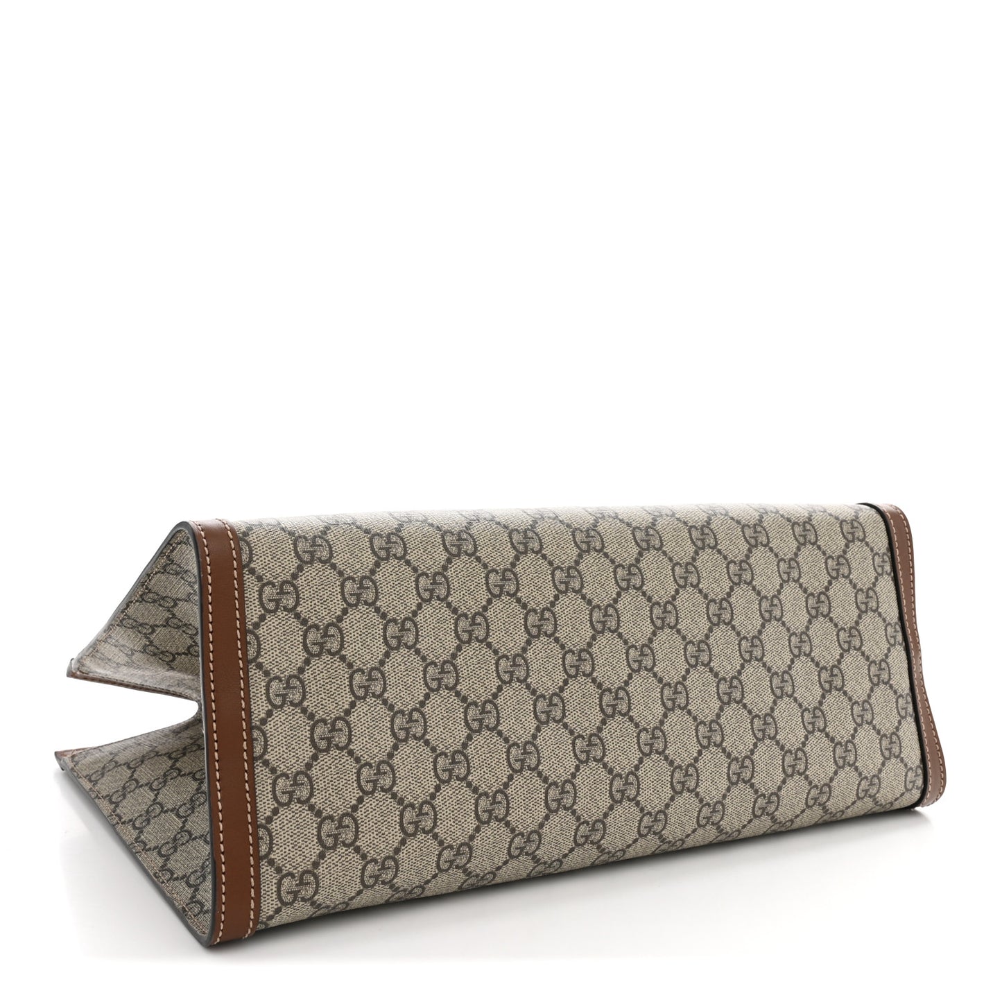 GG Supreme Monogram Medium Padlock Tote Beige Cuir