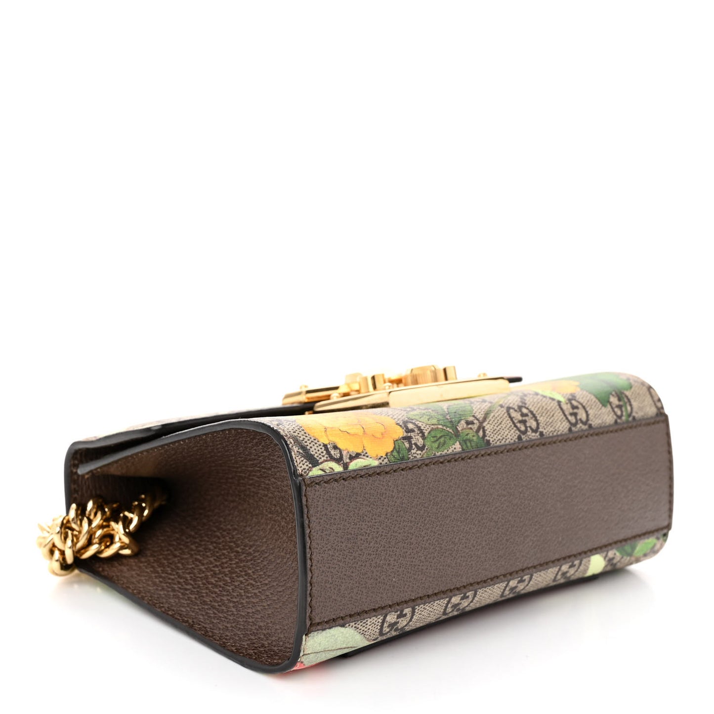 GG Supreme Monogram Tian Small Padlock Shoulder Bag Beige Multicolor New Acero