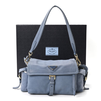 Prada Nappa Medium Explore Shoulder Bag Aviation Blue 10 of 10