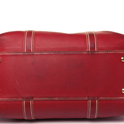 Louis Vuitton Tobago Leather Carryall Red 11 of 11